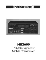 Preview for 2 page of PRESIDENT HR2600 Owner'S Manual