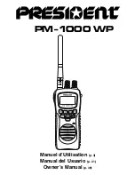 PRESIDENT PM-1000 WP - Owner'S Manual preview