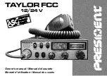 PRESIDENT Taylor FCC Owner'S Manual предпросмотр