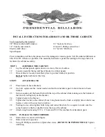 Presidential Billiards ADDISON Install Instructions предпросмотр