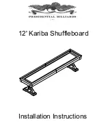 Presidential Billiards KARIBA Installation Instructions Manual предпросмотр