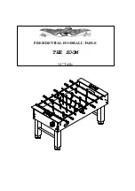 Preview for 1 page of Presidential Billiards THE ZOOM Manual