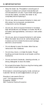 Preview for 8 page of PRESIDIUM DC708N User Handbook Manual