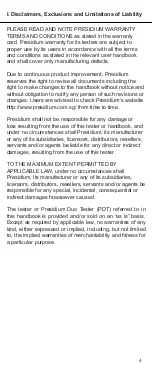 Preview for 4 page of PRESIDIUM DC709N User Handbook Manual