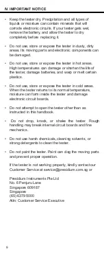 Preview for 9 page of PRESIDIUM DC709N User Handbook Manual