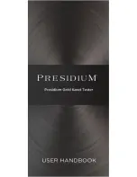 PRESIDIUM Gold Karat Tester User Handbook Manual preview