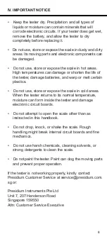 Preview for 8 page of PRESIDIUM PCS-50 User Handbook Manual