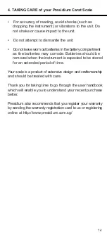 Preview for 14 page of PRESIDIUM PCS-50 User Handbook Manual