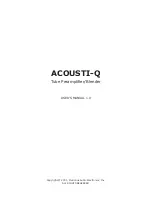 Предварительный просмотр 1 страницы PRESONUS ACOUSTI-Q - User Manual