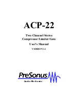 PRESONUS ACP-22 User Manual предпросмотр