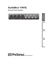 Предварительный просмотр 1 страницы PRESONUS AudioBox 44VSL Quick Start Manual