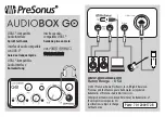 PRESONUS AudioBox GO Quick Start Manual preview