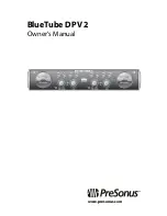 PRESONUS BlueTube DP V2 Owner'S Manual предпросмотр