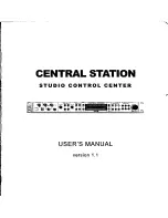 PRESONUS CENTRAL STATION User Manual предпросмотр