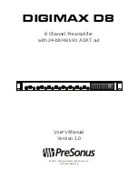 Предварительный просмотр 1 страницы PRESONUS DIGIMAX D8 User Manual