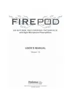 Preview for 1 page of PRESONUS FIREPOD (Spanish) Manual Del Usuario