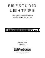 PRESONUS FIRESTUDIO LIGHTPIPE - V2.0 User Manual preview