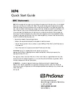 Предварительный просмотр 20 страницы PRESONUS HP4 Owner'S Manual