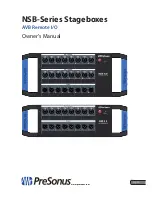 Предварительный просмотр 1 страницы PRESONUS NSB 16.8 Owner'S Manual