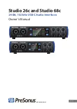 Preview for 1 page of PRESONUS Studio 26c Owner'S Manual