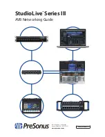 Preview for 59 page of PRESONUS StudioLive 24R Networking Manual