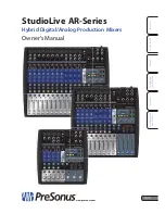 Preview for 1 page of PRESONUS StudioLive AR-Series Owner'S Manual