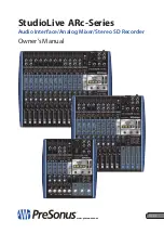 PRESONUS StudioLive AR12c Owner'S Manual preview