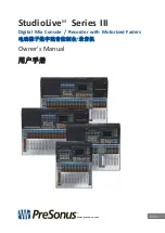 Предварительный просмотр 1 страницы PRESONUS studiolive III series Owner'S Manual