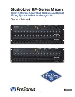 PRESONUS StudioLive RM series Owner'S Manual preview