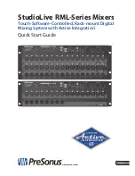 Preview for 1 page of PRESONUS StudioLive RML Quick Start Manual