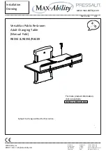 Предварительный просмотр 1 страницы Pressalit Max-Ability R8489 Installation Drawing Manual