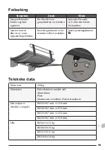 Preview for 99 page of Pressalit Nursing bench 3000 Operation And Maintenance Manual