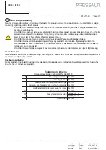 Предварительный просмотр 3 страницы Pressalit R2052 Mounting Instruction