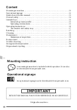 Preview for 12 page of Pressalit R8661 Operation And Maintenance Manual