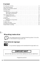 Preview for 14 page of Pressalit R8711 Operation And Maintenance Manual