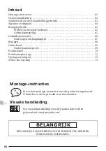 Preview for 62 page of Pressalit R8711 Operation And Maintenance Manual