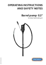 Pressol Barrel pump G2 Operating Instructions And Safety Notes preview