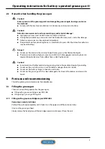 Preview for 5 page of Pressol Battery-operated grease gun Operating Instructions Manual