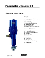 Pressol Pneumatic Oilpump 3:1 Operating Instructions Manual preview