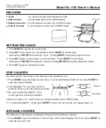 Prestige medical StepMate 440 Owner'S Manual preview