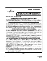 Preview for 9 page of Prestige APS-25-CL Installation Manual