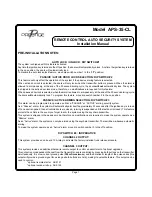 Preview for 2 page of Prestige APS-35-CL Installation Manual