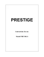 Prestige PRT 330 LS Instructions For Use Manual preview