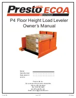 Preview for 1 page of Presto Lifts ECOA Series Owner'S Manual