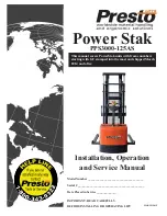 Presto Lifts Power Stak PPS3000-125AS Installation, Operation And Service Manual preview