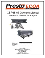 Preview for 1 page of Presto Lifts XBP68-05 Owner'S Manual