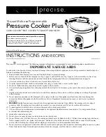 Presto 02143 Instructions And Recipes Manual preview