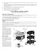 Предварительный просмотр 2 страницы Presto 06013 Instructions Manual