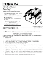 Presto 5-liter Dual Basket ProFry Instructions Manual preview