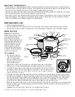 Preview for 2 page of Presto 8-Cup Cool Touch Electric Rice Cooker/Steamer Instructions Manual
